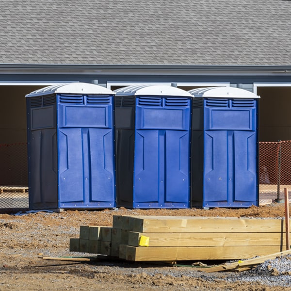 how often are the porta potties cleaned and serviced during a rental period in St Olaf